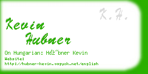 kevin hubner business card